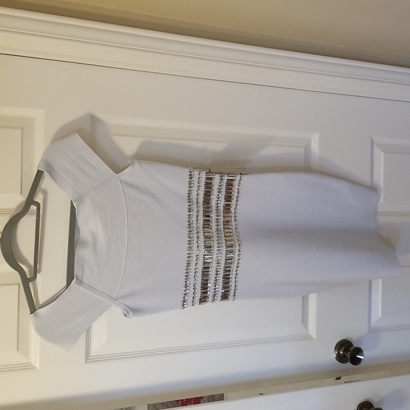 Brand new with tickets on Marciano bodycon - Fire and ice bandage dress - Picture 1 of 8